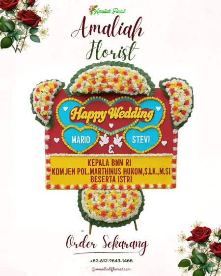 Papan Bunga Pernikahan Klodran